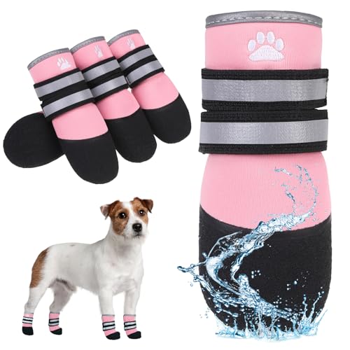 KOOLTAIL Hundeschuhe für heiße/kalte Gehwege, wasserdichte Hundeschuhe gegen Lecken für kleine, mittelgroße und große Hunde, rutschfeste Hundestiefel und Pfotenschutzsocken für Hartholzböden KOOLTAIL Hundeschuhe für heiße/kalte Gehwege, wasserdichte Hundeschuhe gegen Lecken für kleine, mittelgroße und große Hunde, rutschfeste Hundestiefel und Pfotenschutzsocken für Hartholzböden von KOOLTAIL