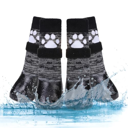 KOOLTAIL Hundesocken, rutschfest, mit Riemen, Traktionskontrolle, wasserdicht, Pfotenschutz, Größe S, Pfotenbreite: 4,3 cm, Länge: 10,9 cm von KOOLTAIL