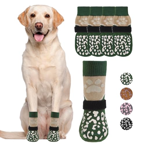 KOOLTAIL Hundesocken für heiße/kalte Gehwege, um zu verhindern, dass die Pfoten lecken, rutschfeste Haustierstiefel und Pfotenschutz für Hartholzböden, Traktionskontrolle, Griffschuhe für kleine von KOOLTAIL