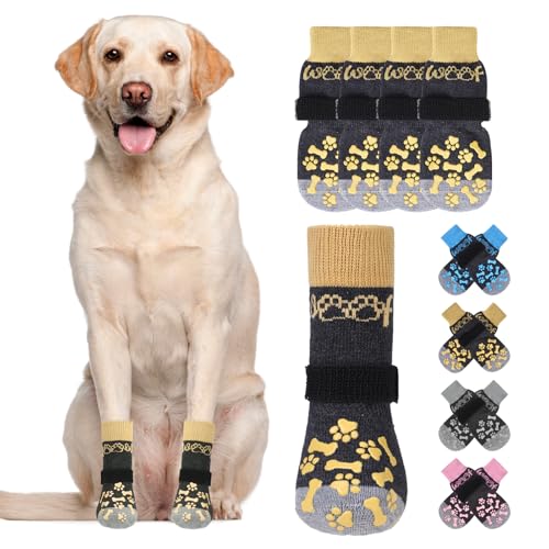 KOOLTAIL Hundesocken für heiße und kalte Gehwege, um das Lecken der Pfoten zu verhindern, Hundestiefel und Pfotenschutz für Hartholzböden, rutschfest, Traktionskontrolle, kein Verdrehen, für kleine von KOOLTAIL