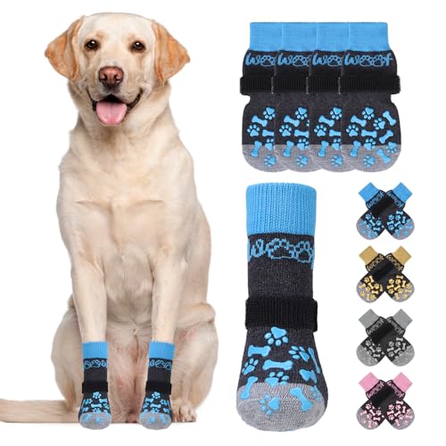 KOOLTAIL Hundesocken für heiße und kalte Gehwege, um das Lecken der Pfoten zu verhindern, Hundestiefel und Pfotenschutz für Hartholzböden, rutschfest, Traktionskontrolle, kein Verdrehen, für kleine von KOOLTAIL