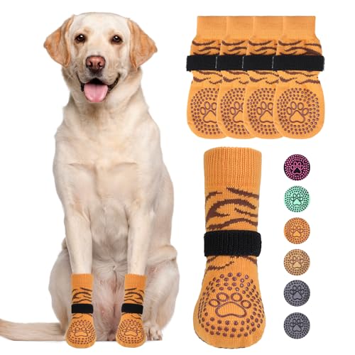 KOOLTAIL Hundesocken für heiße und kalte Gehwege, um das Lecken der Pfoten zu verhindern, Hundestiefel und Pfotenschutz für Hartholzböden, rutschfest, Traktionskontrolle, kein Verdrehen, für kleine von KOOLTAIL