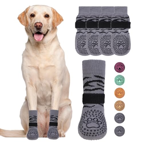 KOOLTAIL Hundesocken für heiße und kalte Gehwege, um das Lecken der Pfoten zu verhindern, Hundestiefel und Pfotenschutz für Hartholzböden, rutschfest, Traktionskontrolle, kein Verdrehen, für kleine von KOOLTAIL