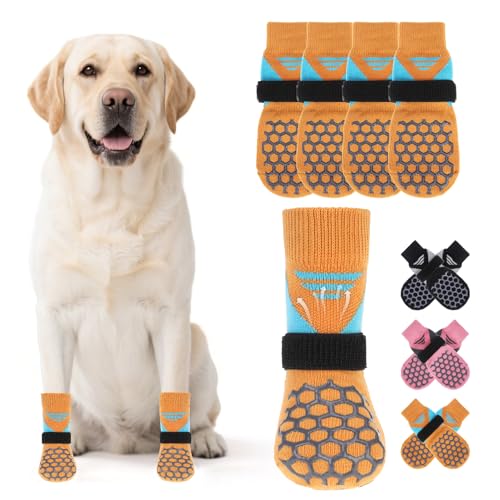 KOOLTAIL Hundesocken für heißen Bürgersteig, atmungsaktive Sommersocken gegen Lecken von Pfoten, rutschfeste Haustierstiefel und Pfotenschutz für Hartholzböden, griffige Schuhe für kleine, mittelgroße von KOOLTAIL