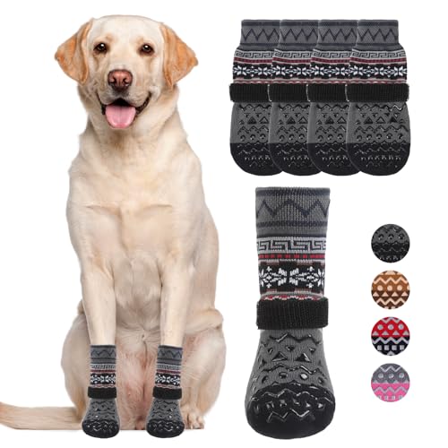 KOOLTAIL Hundesocken gegen Lecken von Pfoten für Hartholzböden, rutschfeste Hundestiefel und Pfotenschutz mit verstellbaren Riemen, doppelseitige Hundeschuhe, Zehengriffe für kleine, mittelgroße und KOOLTAIL Hundesocken gegen Lecken von Pfoten für Hartholzböden, rutschfeste Hundestiefel und Pfotenschutz mit verstellbaren Riemen, doppelseitige Hundeschuhe, Zehengriffe für kleine, mittelgroße und von KOOLTAIL