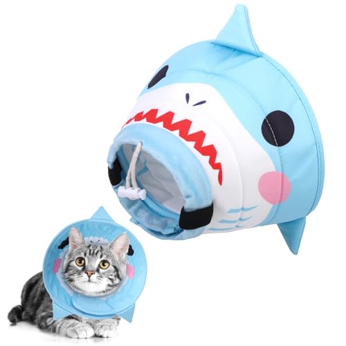 KOOLTAIL Katzenkegel-Halsband, verstellbar, weich, bequem, Katzenerholungshalsband, um Lecken zu stoppen, faltbarer Donut-Wasserabweisender Haustierkegel für kleine große Katzen, Kätzchen nach KOOLTAIL Katzenkegel-Halsband, verstellbar, weich, bequem, Katzenerholungshalsband, um Lecken zu stoppen, faltbarer Donut-Wasserabweisender Haustierkegel für kleine große Katzen, Kätzchen nach von KOOLTAIL