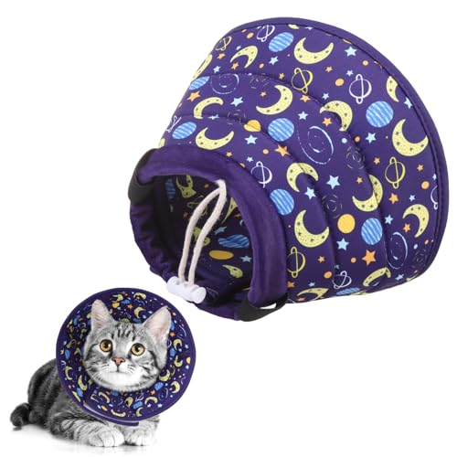 KOOLTAIL Katzenkegel-Halsband, verstellbar, weich, bequem, Katzenerholungshalsband, um das Lecken zu stoppen, faltbarer Donut-Wasserabweisender Haustierkegel für kleine große Katzen, Kätzchen nach KOOLTAIL Katzenkegel-Halsband, verstellbar, weich, bequem, Katzenerholungshalsband, um das Lecken zu stoppen, faltbarer Donut-Wasserabweisender Haustierkegel für kleine große Katzen, Kätzchen nach von KOOLTAIL