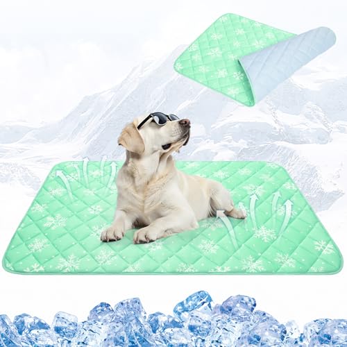 KOOLTAIL Kühlmatte für Hunde, 121,9 x 71,1 cm, extra große Kühlmatte für Hunde und Katzen, Sommer-Hundedecke mit rutschfester Unterseite, waschbare Matten für Bett, Sofa, Kiste, Auto, Laufstall von KOOLTAIL