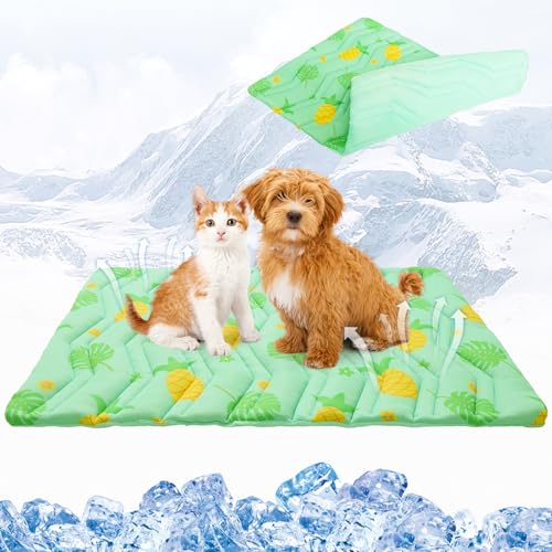 KOOLTAIL Kühlmatte für Hunde, verbessertes zweiseitiges Kühlkissen für Hunde, Katzen, Welpen, weiche Haustier-Schlafdecke, hält im Sommer kühl mit niedlichem Obstmuster, waschbar, wasserdicht, für von KOOLTAIL