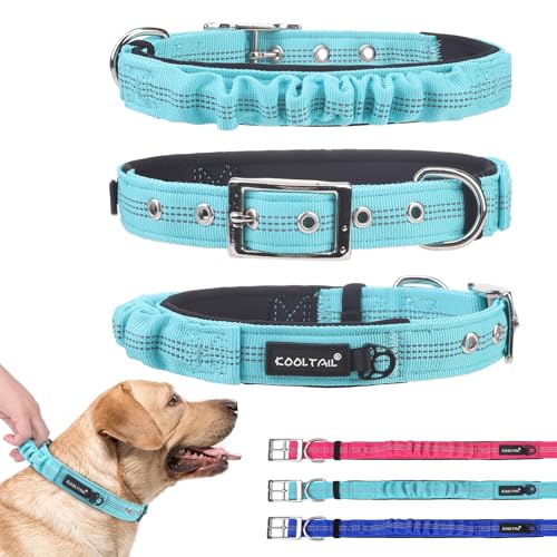 KOOLTAIL Strapazierfähiges Hundehalsband mit Griff für große Hunde, ballistisches Nylon-Halsband für Trainingskontrolle, weich gepolstertes, dickes, breites, reflektierendes Hundehalsband mit KOOLTAIL Strapazierfähiges Hundehalsband mit Griff für große Hunde, ballistisches Nylon-Halsband für Trainingskontrolle, weich gepolstertes, dickes, breites, reflektierendes Hundehalsband mit von KOOLTAIL