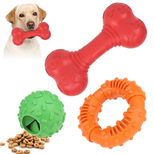 KOOLTAIL Unzerstörbares Hundespielzeug, 3 Stück, Kauspielzeug für aggressive Kauer, langlebiger robuster Knochen für die Zahnreinigung, interaktives Trainingsspiel, lustiges Puzzle-Hundespielzeug für KOOLTAIL Unzerstörbares Hundespielzeug, 3 Stück, Kauspielzeug für aggressive Kauer, langlebiger robuster Knochen für die Zahnreinigung, interaktives Trainingsspiel, lustiges Puzzle-Hundespielzeug für von KOOLTAIL