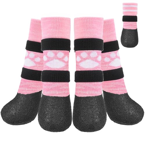 KOOLTAIL rutschfeste Hundesocken, Stiefel, wasserdichte Hundeschuhe, Pfotenschutz mit Riemen, Traktionskontrolle für Hartholzböden, verhindert Lecken für kleine, mittelgroße und große ältere Hunde KOOLTAIL rutschfeste Hundesocken, Stiefel, wasserdichte Hundeschuhe, Pfotenschutz mit Riemen, Traktionskontrolle für Hartholzböden, verhindert Lecken für kleine, mittelgroße und große ältere Hunde von KOOLTAIL