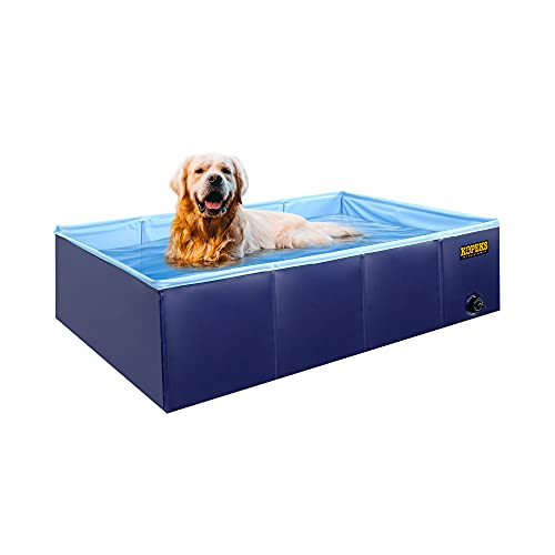KOPEKS Rechteckige Badewanne für den Außenbereich, tragbar, faltbar, groß, 109,2 x 68,6 cm, Blau KOPEKS Rechteckige Badewanne für den Außenbereich, tragbar, faltbar, groß, 109,2 x 68,6 cm, Blau von KOPEKS
