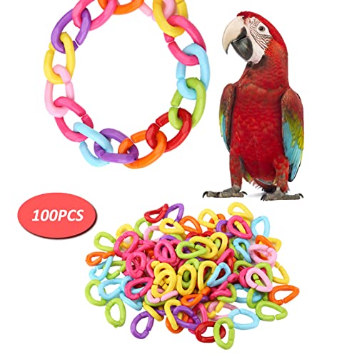 KOSDFOGE 100Pcs Plastic Bird C Clips Hooks Chain Links DIY Parrot Toys Mix Color for Small Parrots Parakeets and Other Small Animals KOSDFOGE 100Pcs Plastic Bird C Clips Hooks Chain Links DIY Parrot Toys Mix Color for Small Parrots Parakeets and Other Small Animals von KOSDFOGE