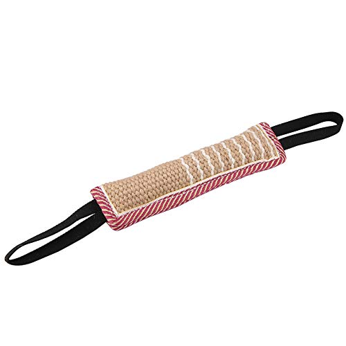 KOSDFOGE Cotton Linen Pet Dog Tear Bite Training Rod with Dual Handles for Prey Drive Active Dogs Beige 1 Pack KOSDFOGE Cotton Linen Pet Dog Tear Bite Training Rod with Dual Handles for Prey Drive Active Dogs Beige 1 Pack von KOSDFOGE