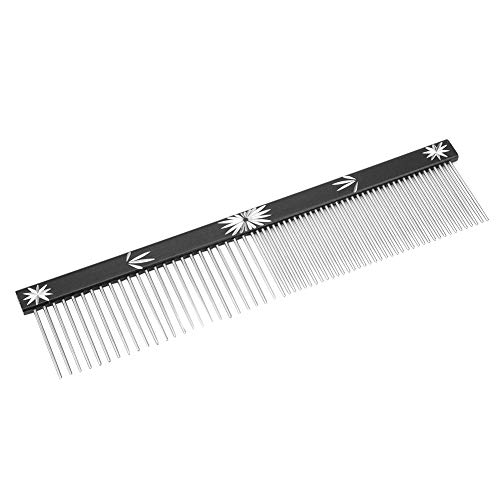 KOSDFOGE Pet Hair Trimmer Comb Dog Cat Hair Comb Anti Static Comb for Grooming Blue Gold Black (Black) von KOSDFOGE
