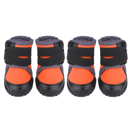 KOSDFOGE modische Haustierpupfschuhe Großer Hund Nicht -Slip Outdoor Sportkletterstiefel Rot Orange Verschiedene Größen leicht zu tragen wasserdicht (55) von KOSDFOGE