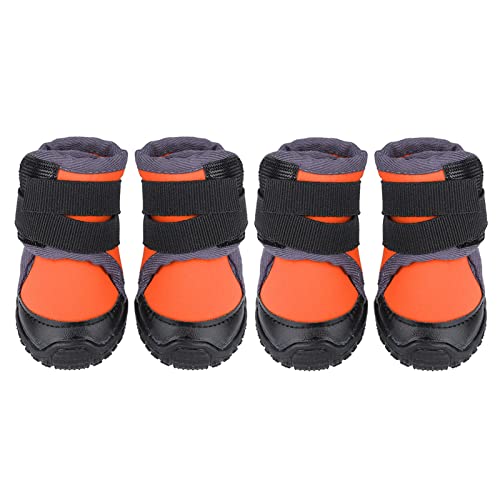 KOSDFOGE modische Haustierpupfschuhe Großer Hund Nicht -Slip Outdoor Sportkletterstiefel Rot Orange Verschiedene Größen leicht zu tragen wasserdicht (70) von KOSDFOGE