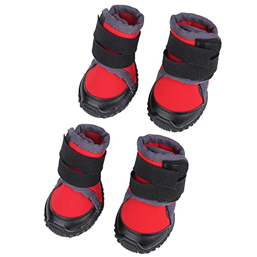 KOSDFOGE modische Haustierpupfschuhe Großer Hund Nicht -Slip Outdoor Sportkletterstiefel Rot Orange Verschiedene Größen leicht zu tragen wasserdicht (70) von KOSDFOGE