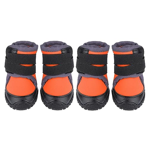 KOSDFOGE modische Haustierpupfschuhe Großer Hund Nicht -Slip Outdoor Sportkletterstiefel Rot Orange Verschiedene Größen leicht zu tragen wasserdicht (80) von KOSDFOGE