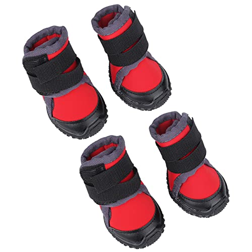 KOSDFOGE modische Haustierpupfschuhe Großer Hund Nicht -Slip Outdoor Sportkletterstiefel Rot Orange Verschiedene Größen leicht zu tragen wasserdicht (90) von KOSDFOGE
