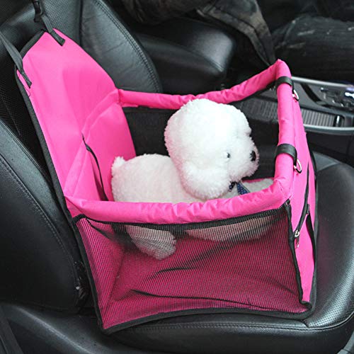 Kossjaa Haustier Tragetasche Hund sitzbezug für Auto transportbox faltbar transporttasche für Katzen autositz bezug Reisetasche Hundsitz (rosa) von KOSSJAA