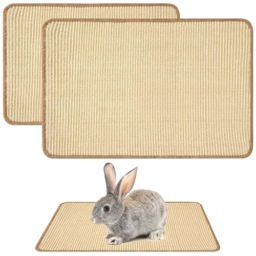 KOUHA 2 Stück Sisal Kratzmatte für Kaninchen, Katze Natürliches Krallen und Zahnpflege Matten für Käfige Kratzmatte Selbstklebend Kratzteppich Hanfmatten für Nager zum Beißen Schlafen Nisten KOUHA 2 Stück Sisal Kratzmatte für Kaninchen, Katze Natürliches Krallen und Zahnpflege Matten für Käfige Kratzmatte Selbstklebend Kratzteppich Hanfmatten für Nager zum Beißen Schlafen Nisten von KOUHA