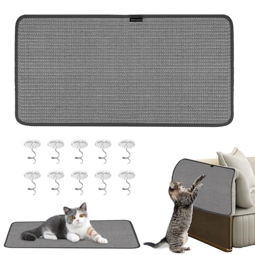 Kratzmatte 60x20cm - Natürliche Sisal Teppich für Katzen, Kratzbretter, Kratzteppich Grau für Sofa, Möbel, Tür Kratzschutz Kratzmatte 60x20cm - Natürliche Sisal Teppich für Katzen, Kratzbretter, Kratzteppich Grau für Sofa, Möbel, Tür Kratzschutz von KOUHA