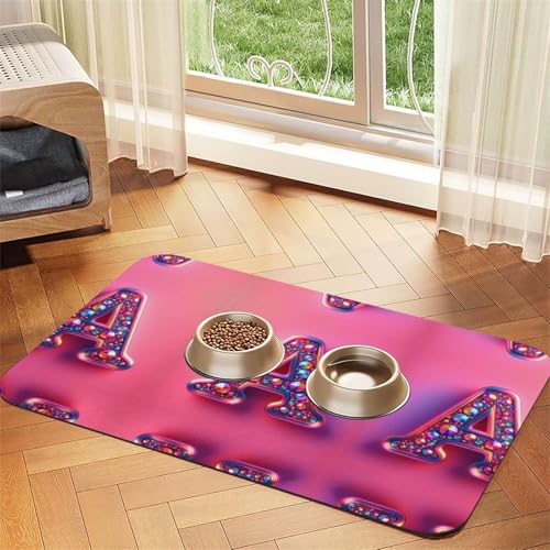 A Print Katzenfuttermatte, Haustier-Futtermatte für Boden, Haustierbedarf, Wassernapf, Matte für Hunde A Print Katzenfuttermatte, Haustier-Futtermatte für Boden, Haustierbedarf, Wassernapf, Matte für Hunde von KOUUIP
