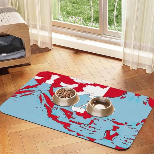 Abstrakte indonesische Flagge, Map01 Druck, Katzenfuttermatte, Haustier-Futtermatte für Boden, Haustierbedarf, Wassernapf, Matte für Hunde Abstrakte indonesische Flagge, Map01 Druck, Katzenfuttermatte, Haustier-Futtermatte für Boden, Haustierbedarf, Wassernapf, Matte für Hunde von KOUUIP