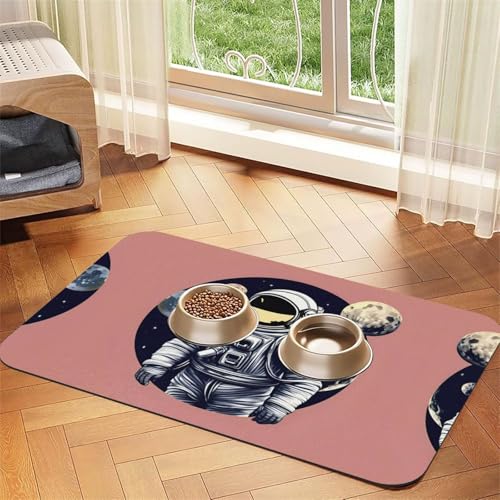 Astronaut on The Moon 1 Print Cat Food Mat Pet Feeding Mat for Floor Pet Supplies Dog Water Bowl Mat Dog Essentials Astronaut on The Moon 1 Print Cat Food Mat Pet Feeding Mat for Floor Pet Supplies Dog Water Bowl Mat Dog Essentials von KOUUIP