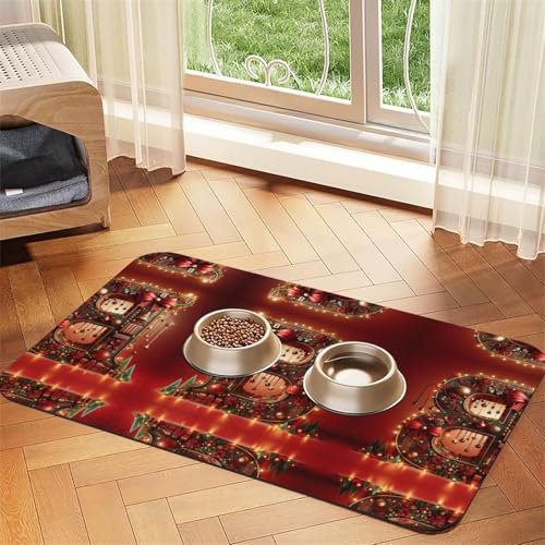 B Print Katzenfuttermatte, Haustier-Futtermatte für Boden, Haustierbedarf, Wassernapf, Matte für Hunde von KOUUIP