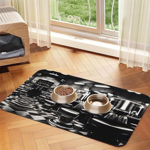Barber Shop Monochromer Stil Druck Katzenfutter Matte Haustier Fütterungsmatte für Boden Haustier Zubehör Hund Wassernapf Matte Hund Essentials Barber Shop Monochromer Stil Druck Katzenfutter Matte Haustier Fütterungsmatte für Boden Haustier Zubehör Hund Wassernapf Matte Hund Essentials von KOUUIP