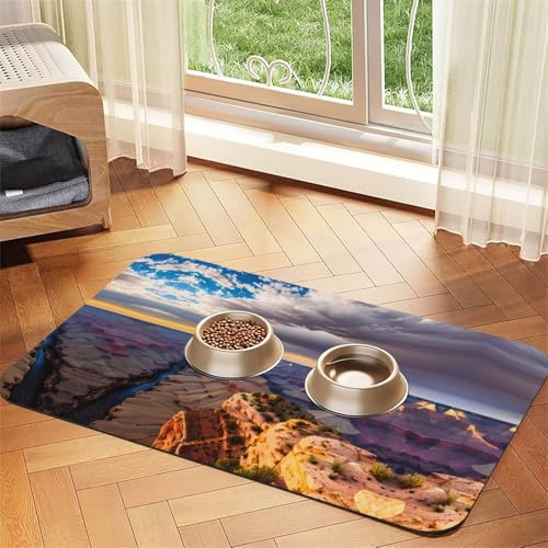Beauty Grand Canyon Katzenfuttermatte, Haustier-Futtermatte für Boden, Haustierbedarf, Wassernapf-Matte, Hunde-Essentials, 1 Stück Beauty Grand Canyon Katzenfuttermatte, Haustier-Futtermatte für Boden, Haustierbedarf, Wassernapf-Matte, Hunde-Essentials, 1 Stück von KOUUIP