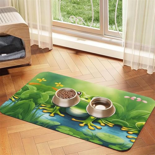 Cartoon Frosch 1 Druck Katzenfutter Matte Haustier Fütterungsmatte für Boden Haustier Zubehör Hund Wassernapf Matte Hund Essentials Cartoon Frosch 1 Druck Katzenfutter Matte Haustier Fütterungsmatte für Boden Haustier Zubehör Hund Wassernapf Matte Hund Essentials von KOUUIP