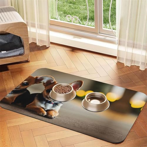 Chihuahua Hund 1 Druck Katzenfutter Matte Haustier Fütterungsmatte für Boden Haustier Zubehör Hunde Wassernapf Matten Hunde Essentials Chihuahua Hund 1 Druck Katzenfutter Matte Haustier Fütterungsmatte für Boden Haustier Zubehör Hunde Wassernapf Matten Hunde Essentials von KOUUIP