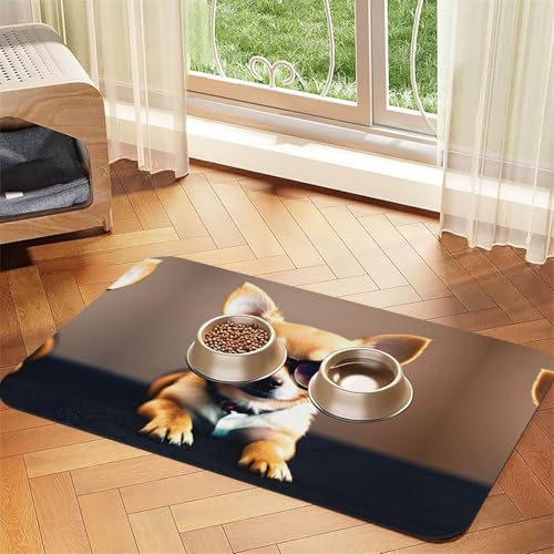 Chihuahua Hundebrille 1 Druck Katzenfutter Matte Haustier Fütterungsmatte für Boden Haustier Zubehör Hunde Wassernapf Matten Hunde Essentials Chihuahua Hundebrille 1 Druck Katzenfutter Matte Haustier Fütterungsmatte für Boden Haustier Zubehör Hunde Wassernapf Matten Hunde Essentials von KOUUIP