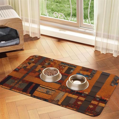 Futtermatte für Katzen, afrikanisches Textil, Patchwork-Druck, Haustier-Futtermatte für Boden, Haustierbedarf, Wassernapf, Matte für Hunde Futtermatte für Katzen, afrikanisches Textil, Patchwork-Druck, Haustier-Futtermatte für Boden, Haustierbedarf, Wassernapf, Matte für Hunde von KOUUIP