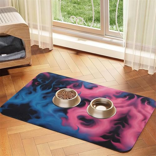 Futtermatte für Katzen mit Feuerdruck, Blau und Rosa Futtermatte für Katzen mit Feuerdruck, Blau und Rosa von KOUUIP