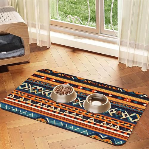 Futternapf-Matte mit afrikanischen Nationalmustern, für den Boden, Haustierbedarf, Wassernapf-Matte für Hunde Futternapf-Matte mit afrikanischen Nationalmustern, für den Boden, Haustierbedarf, Wassernapf-Matte für Hunde von KOUUIP