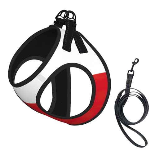Hundegeschirr mit Leine, bedruckt, mit verdickter, gepolsterter Weste, für extra kleine/kleine, mittelgroße Hunde von KOUUIP