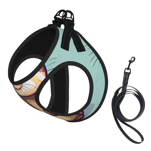 Hundegeschirr mit Leine, mit niedlichem Otter-Motiv, mit verdickter, gepolsterter Weste, für extra kleine/kleine, mittelgroße Hunde Hundegeschirr mit Leine, mit niedlichem Otter-Motiv, mit verdickter, gepolsterter Weste, für extra kleine/kleine, mittelgroße Hunde von KOUUIP