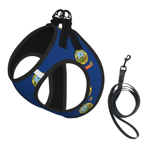 Hundegeschirr mit Leine und Leine im Set mit verdickter, gepolsterter Weste für extra kleine/kleine, mittelgroße Hunde Hundegeschirr mit Leine und Leine im Set mit verdickter, gepolsterter Weste für extra kleine/kleine, mittelgroße Hunde von KOUUIP