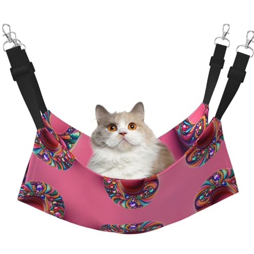 KOUUIP C-Print Katzen-Hängematte zum Aufhängen von Käfigen, Haustier-Hängematte, Bett, verstellbar, weiche Schlafhängematte für Katzen, Frettchen KOUUIP C-Print Katzen-Hängematte zum Aufhängen von Käfigen, Haustier-Hängematte, Bett, verstellbar, weiche Schlafhängematte für Katzen, Frettchen von KOUUIP