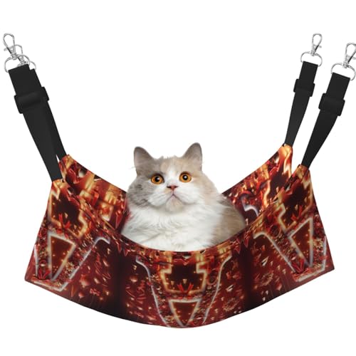 KOUUIP Eine bedruckte Katzen-Hängematte zum Aufhängen von Käfigen, Haustier-Hängematte, Bett, verstellbar, weiche Schlafhängematte für Katzen, Frettchen KOUUIP Eine bedruckte Katzen-Hängematte zum Aufhängen von Käfigen, Haustier-Hängematte, Bett, verstellbar, weiche Schlafhängematte für Katzen, Frettchen von KOUUIP