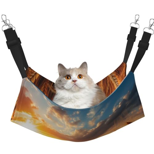 KOUUIP Katzen-Hängematte mit Bauernhof-Motiv, zum Aufhängen von Käfigen, verstellbar, weiche Schlaf-Hängematte für Katzen, Frettchen KOUUIP Katzen-Hängematte mit Bauernhof-Motiv, zum Aufhängen von Käfigen, verstellbar, weiche Schlaf-Hängematte für Katzen, Frettchen von KOUUIP
