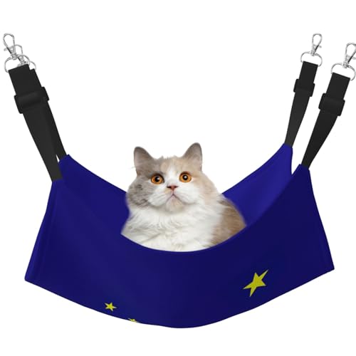 KOUUIP Katzenhängematte mit Alaska-Staatsflaggen-Druck, zum Aufhängen von Käfigen, Haustier-Hängematte, Bett, verstellbar, weiche Schlaf-Hängematte für Katzen, Frettchen KOUUIP Katzenhängematte mit Alaska-Staatsflaggen-Druck, zum Aufhängen von Käfigen, Haustier-Hängematte, Bett, verstellbar, weiche Schlaf-Hängematte für Katzen, Frettchen von KOUUIP