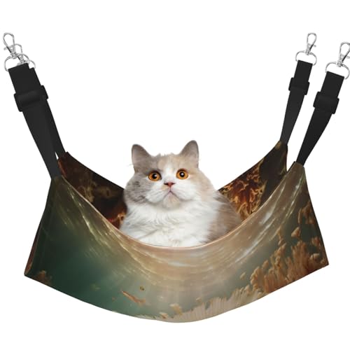 KOUUIP Katzenhängematte mit Retro-Meerjungfrauen-Druck, zum Aufhängen im Käfig, Haustier-Hängematte, Bett, verstellbar, weiche Schlaf-Hängematte für Katzen, Frettchen KOUUIP Katzenhängematte mit Retro-Meerjungfrauen-Druck, zum Aufhängen im Käfig, Haustier-Hängematte, Bett, verstellbar, weiche Schlaf-Hängematte für Katzen, Frettchen von KOUUIP