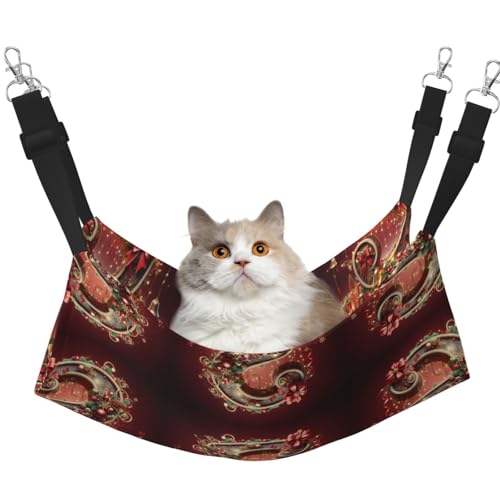 KOUUIP Katzenhängematte mit S-Druck, zum Aufhängen von Käfigen, Haustier-Hängematte, Bett, verstellbar, weiche Schlafhängematte für Katzen, Frettchen KOUUIP Katzenhängematte mit S-Druck, zum Aufhängen von Käfigen, Haustier-Hängematte, Bett, verstellbar, weiche Schlafhängematte für Katzen, Frettchen von KOUUIP