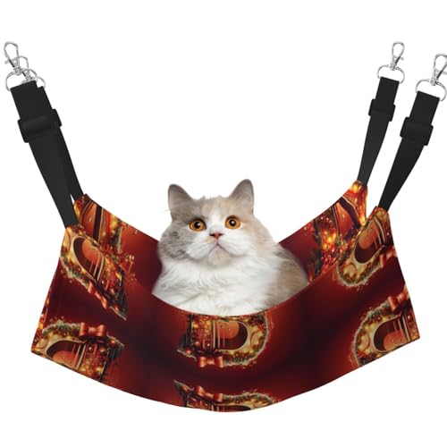 KOUUIP R Print Katzen-Hängematte zum Aufhängen von Käfigen, Haustier-Hängematte, Bett, verstellbar, weiche Schlafhängematte für Katzen, Frettchen KOUUIP R Print Katzen-Hängematte zum Aufhängen von Käfigen, Haustier-Hängematte, Bett, verstellbar, weiche Schlafhängematte für Katzen, Frettchen von KOUUIP